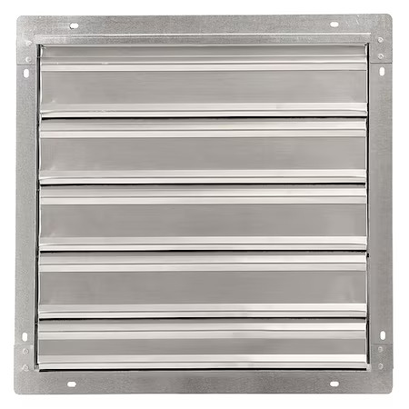 Dayton 1C744 18 In 21″H-W 5.75″L Alu Wall Backdraft Dampr, 18-1/2 In X 18-1/2