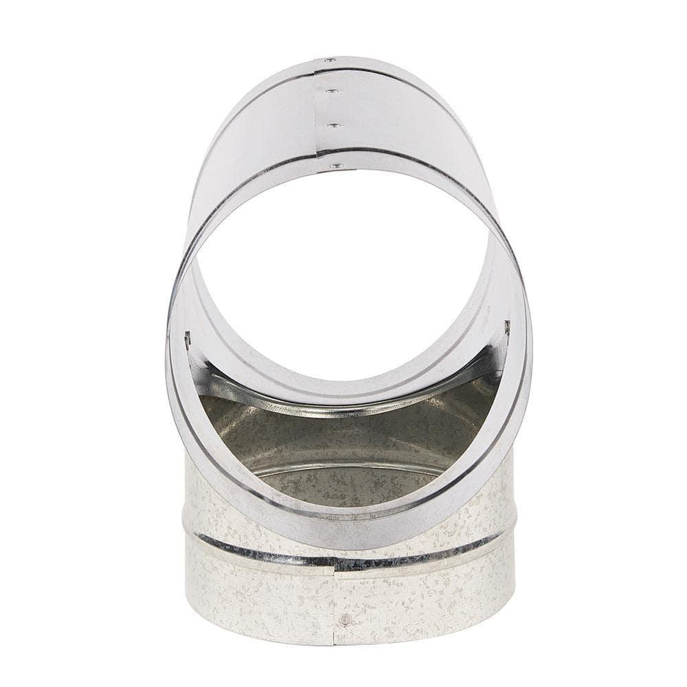 Master Flow Round Tee 5in Galvanized Steel HVAC Duct Fitting Vent Pipe Connector