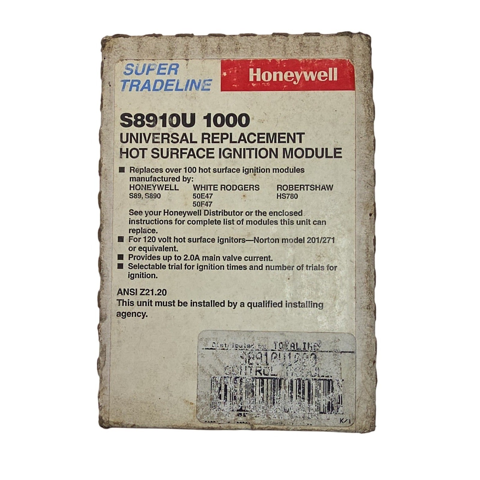 Honeywell S8910U 1000 Super Tradeline Universal Hot Surface Ignition Module NEW