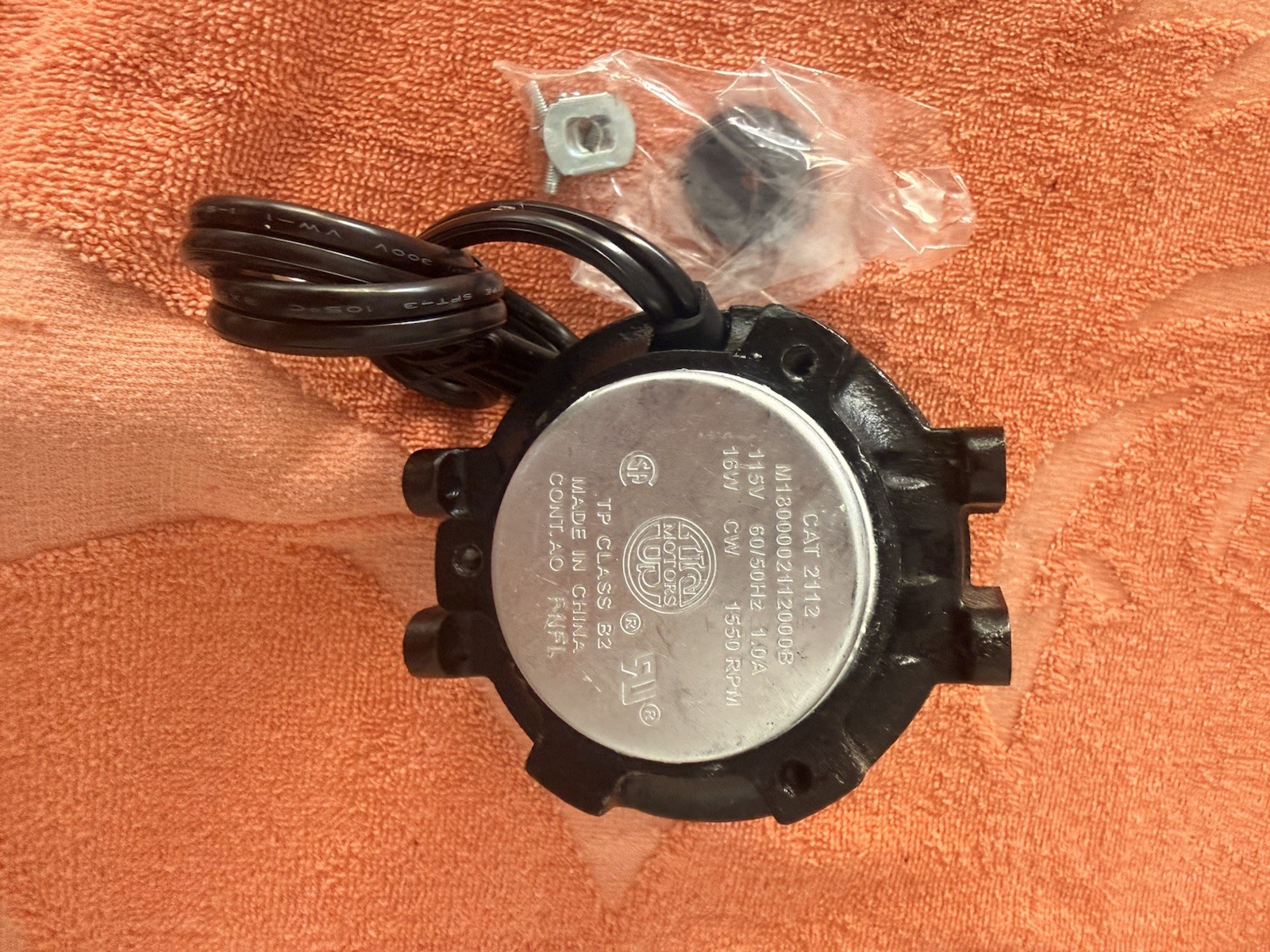 US Motors 16W 115V 1-Phase 1550 RPM Shaded Bearing Fan Motor