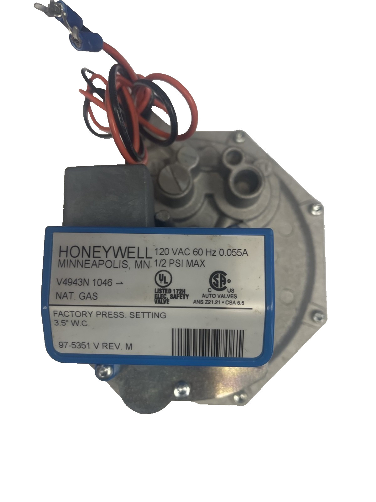Honeywell V4943N1046 Gas Valve 120V 2″ NC New Old Stock Power Flame Take-Off