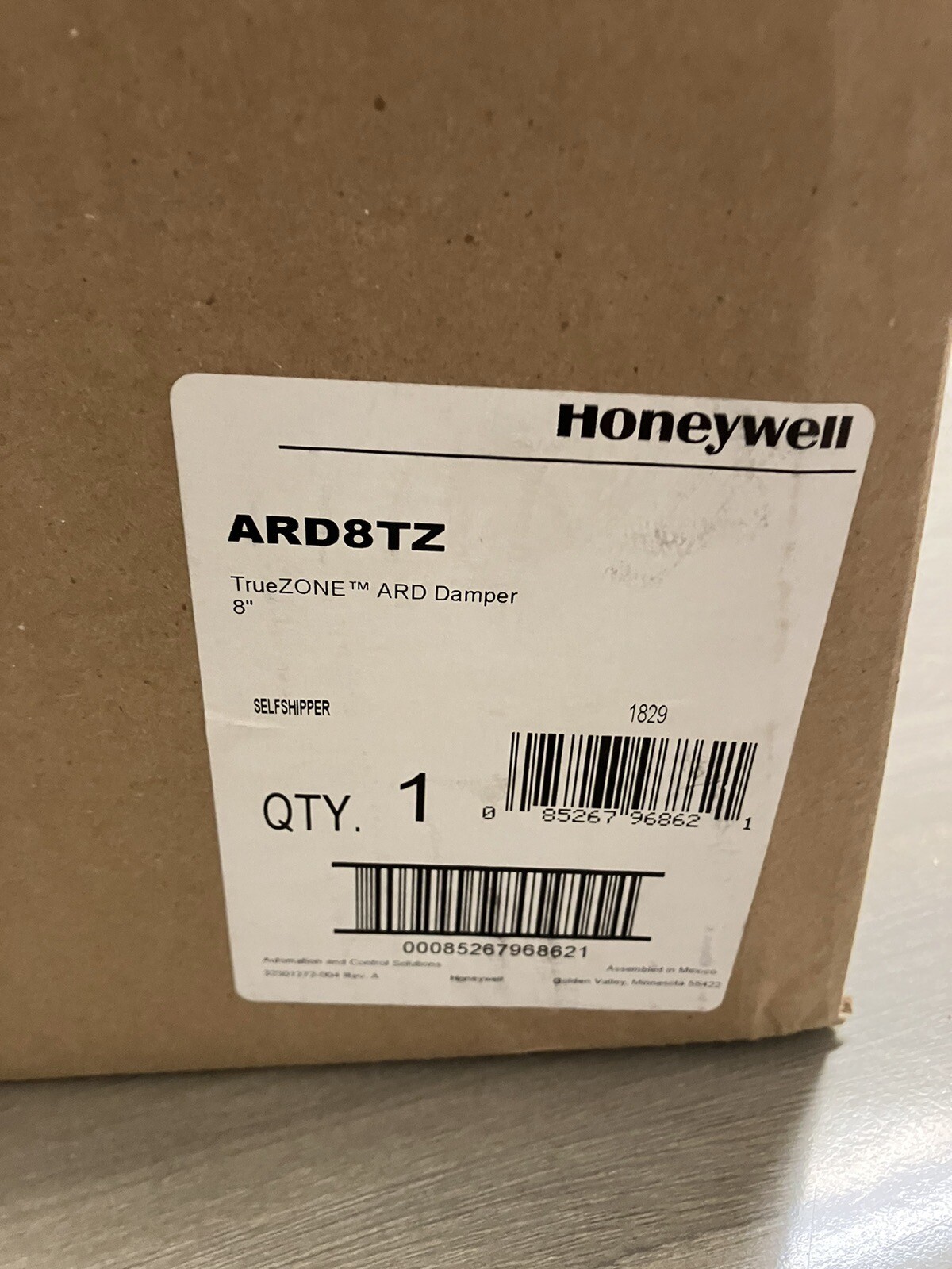 Honeywell TrueZONE Round Supply Damper (ARD8TZ) 8″ bypass damper