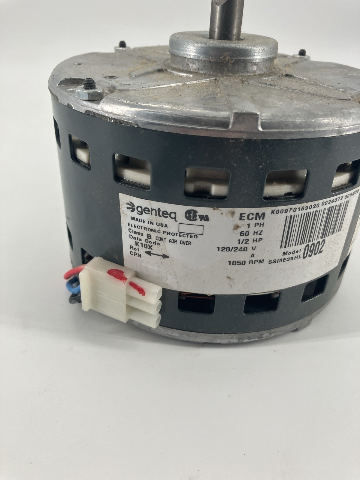 Genteq Blower Motor 5456 1/2Hp, 120/240V, 1050RPM, 60Hz, (5SME39HL0902)