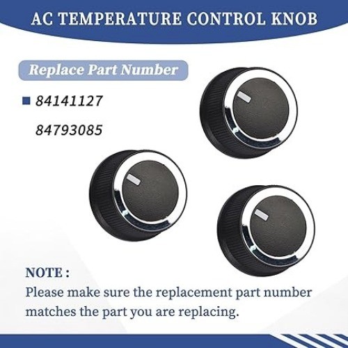 3pcs Temperature Control Knob Compatible with 2008-2021 Express & 2008-2017 Sava
