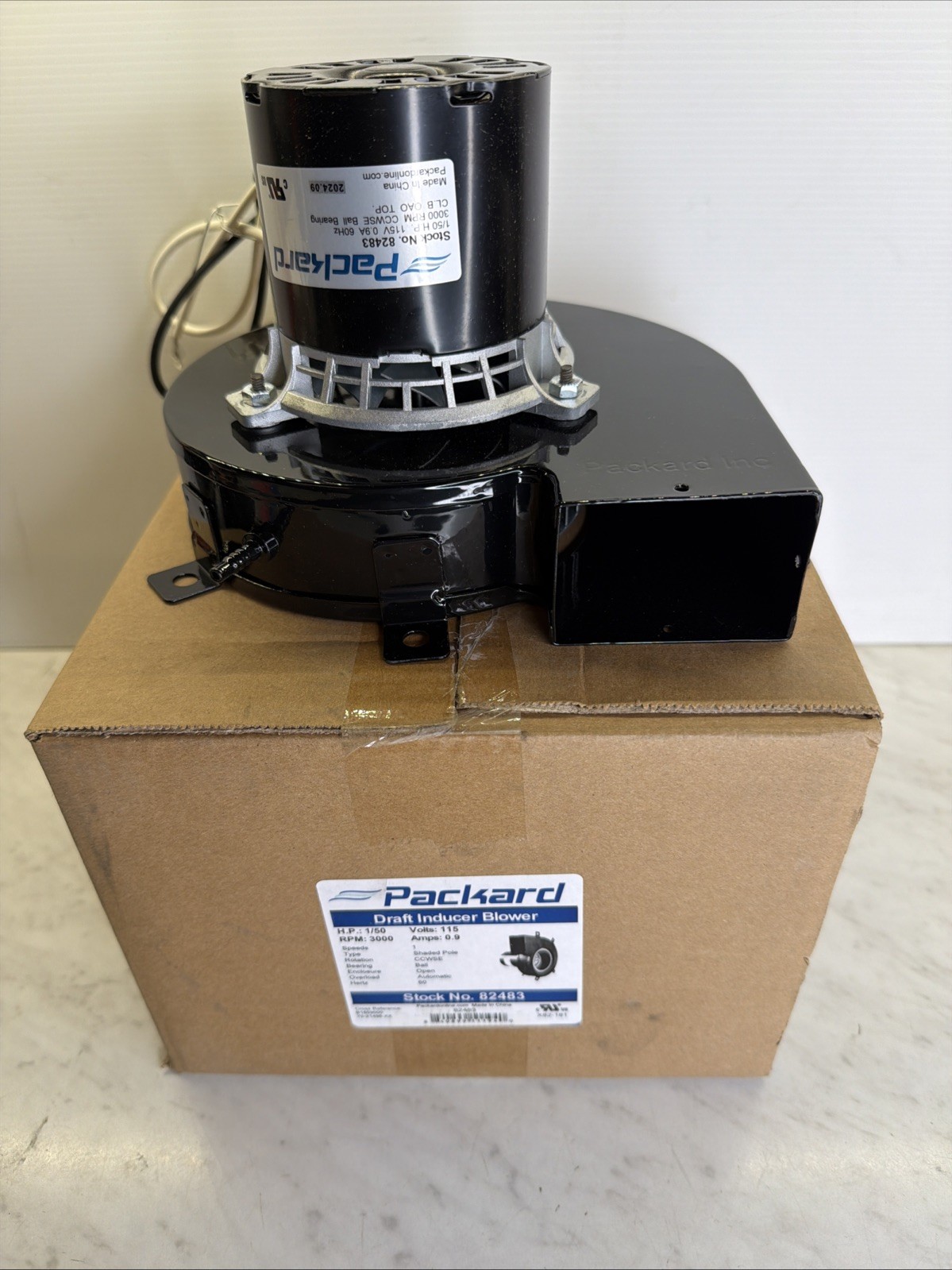 Packard – Goodman/Raheem Draft Inducer Motor Repl (1/50 HP, 115V 3000 RPM) 82483