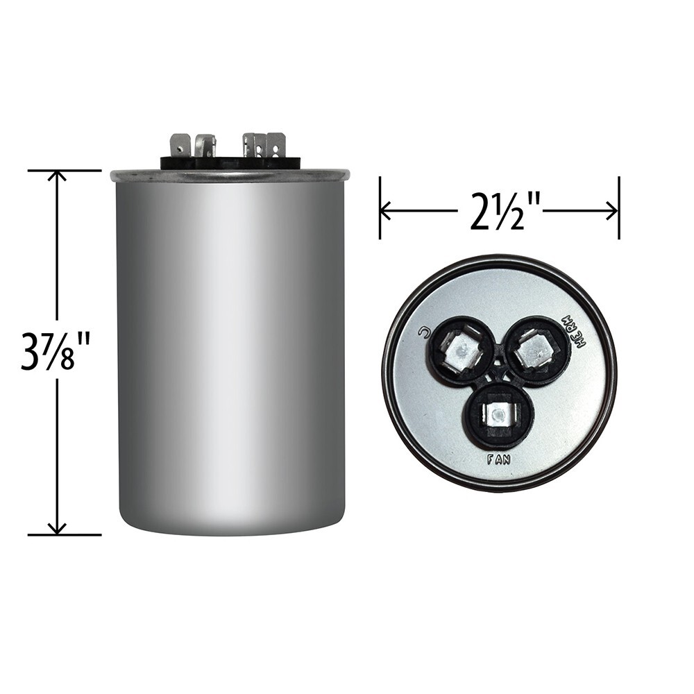 14290 – Mars OEM Replacement Run Capacitor 440/370 VAC 50/5 MFD Round