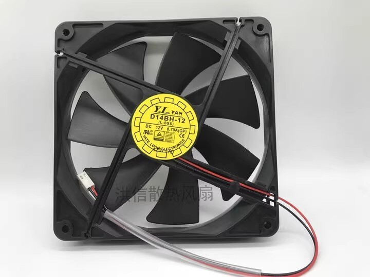 YaLn FAN 14025 D14BH-12 DC12V 0.70A 14CM 2-Pin Cooling Fan
