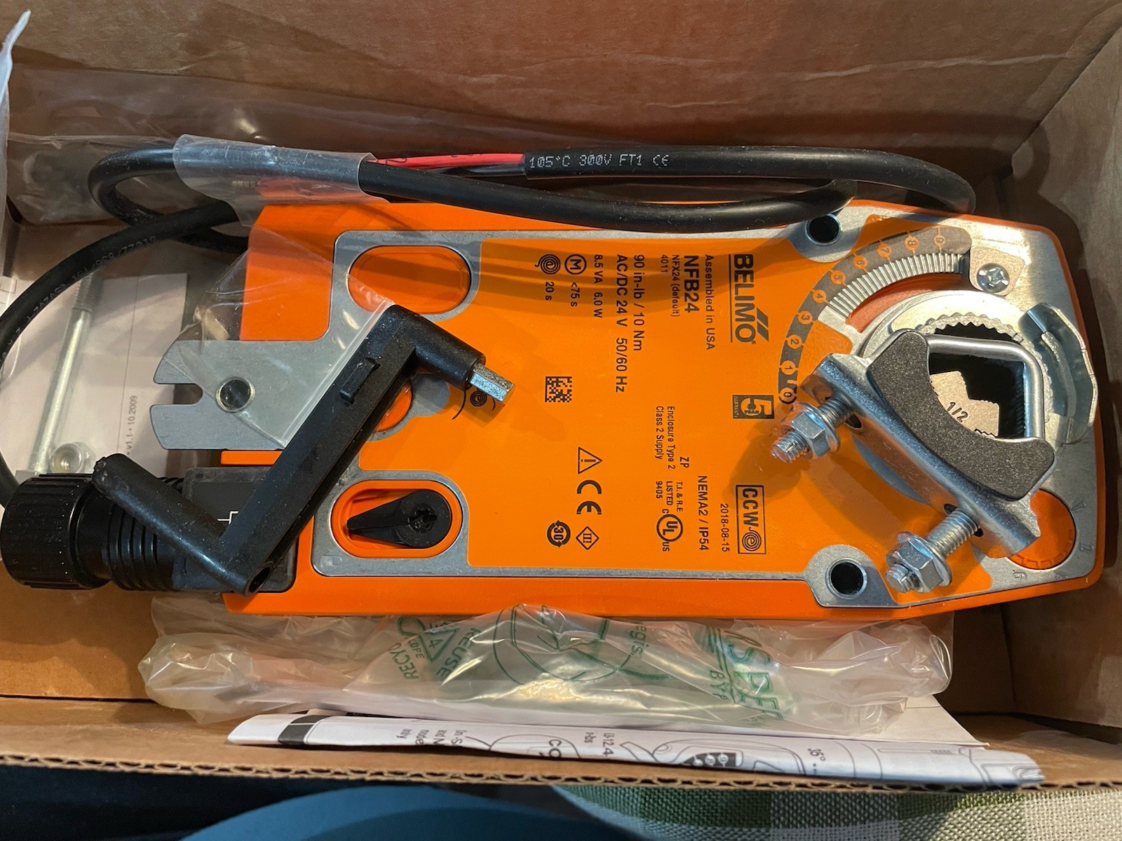 Belimo NFB24 Damper Actuator 24V Corded Electric MPN NFB24 NEW IN BOX