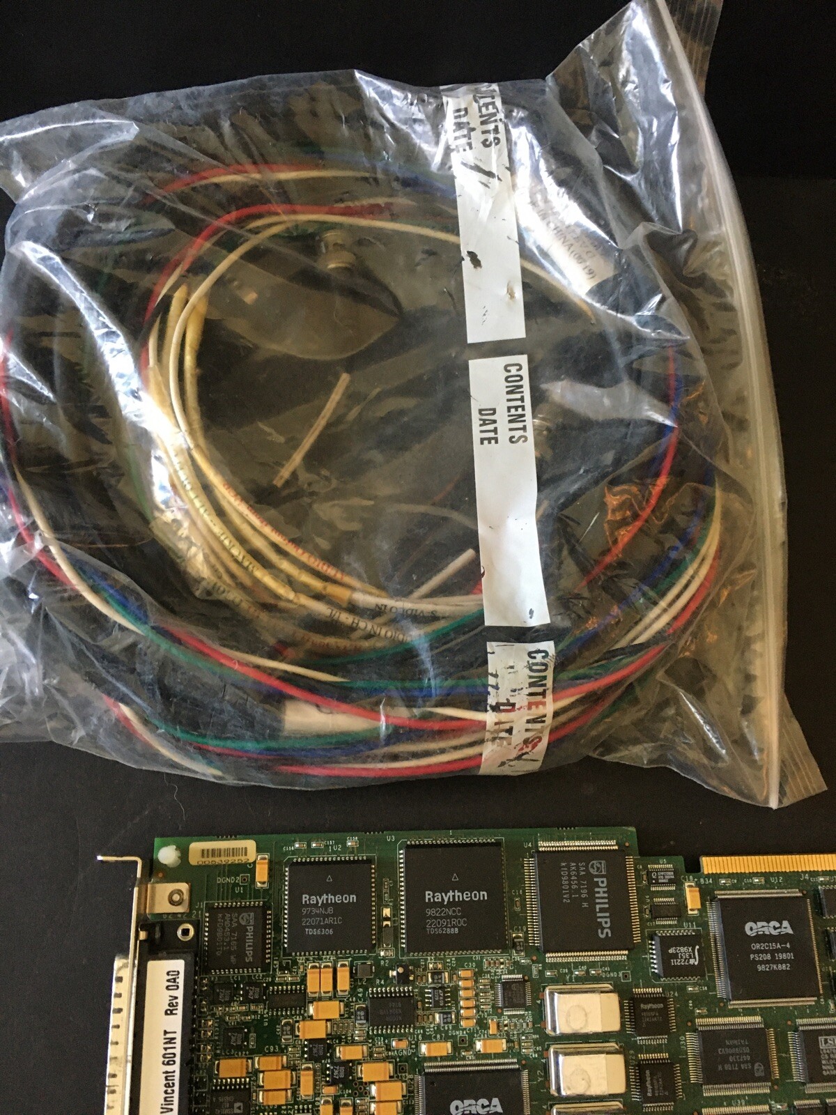 Media 100 Vincent 601NT Rev OAO Card With A Cable P/N 14274 REV.G Made in China.