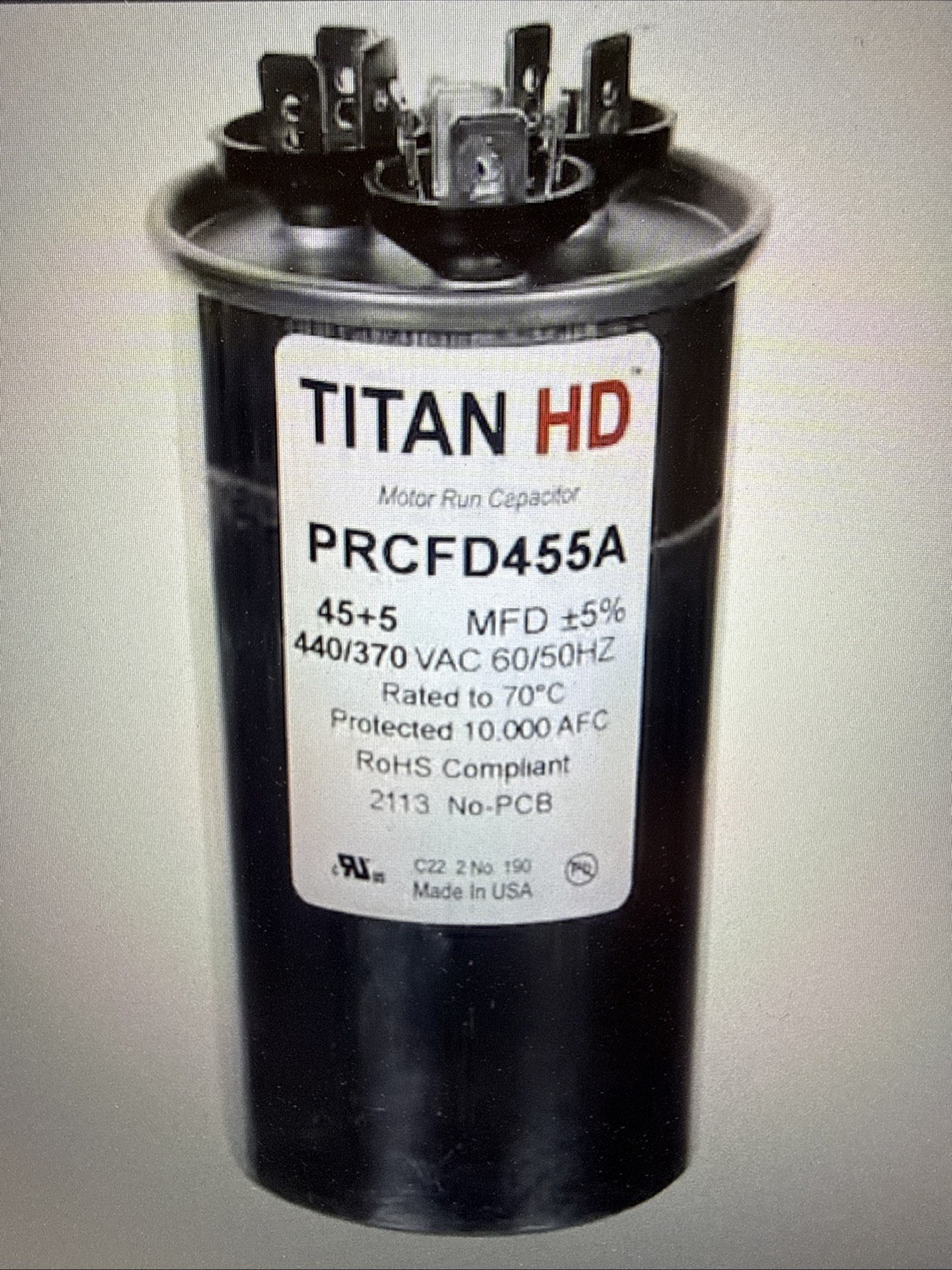 PRCFD455A Capacitor , Titan HD