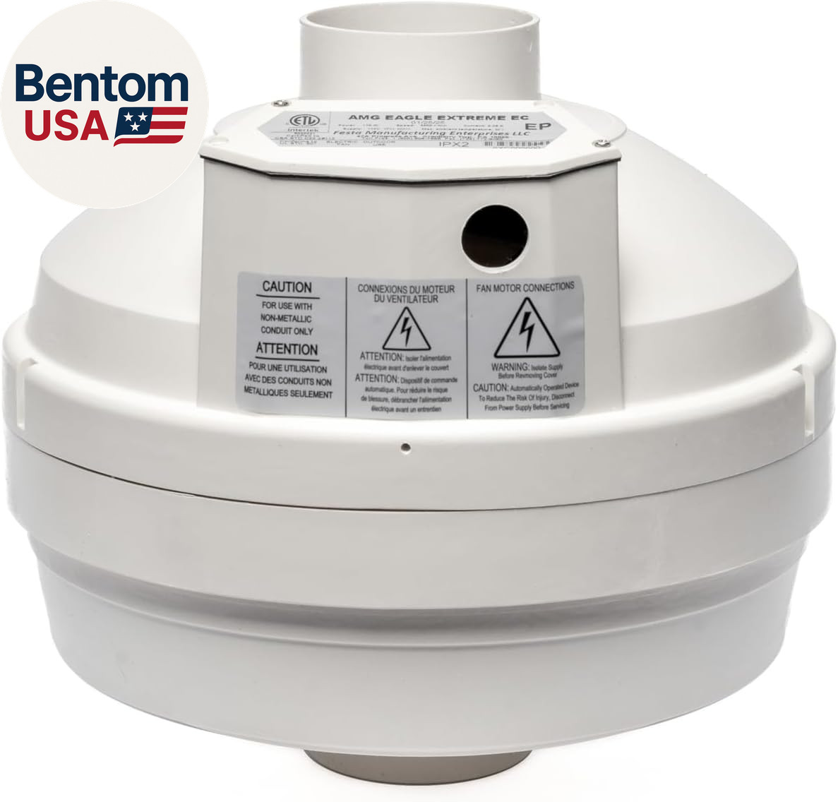 Festa AMG Eagle Extreme EC Radon Fan – Quiet and Energy Efficient 304 CFM Radon