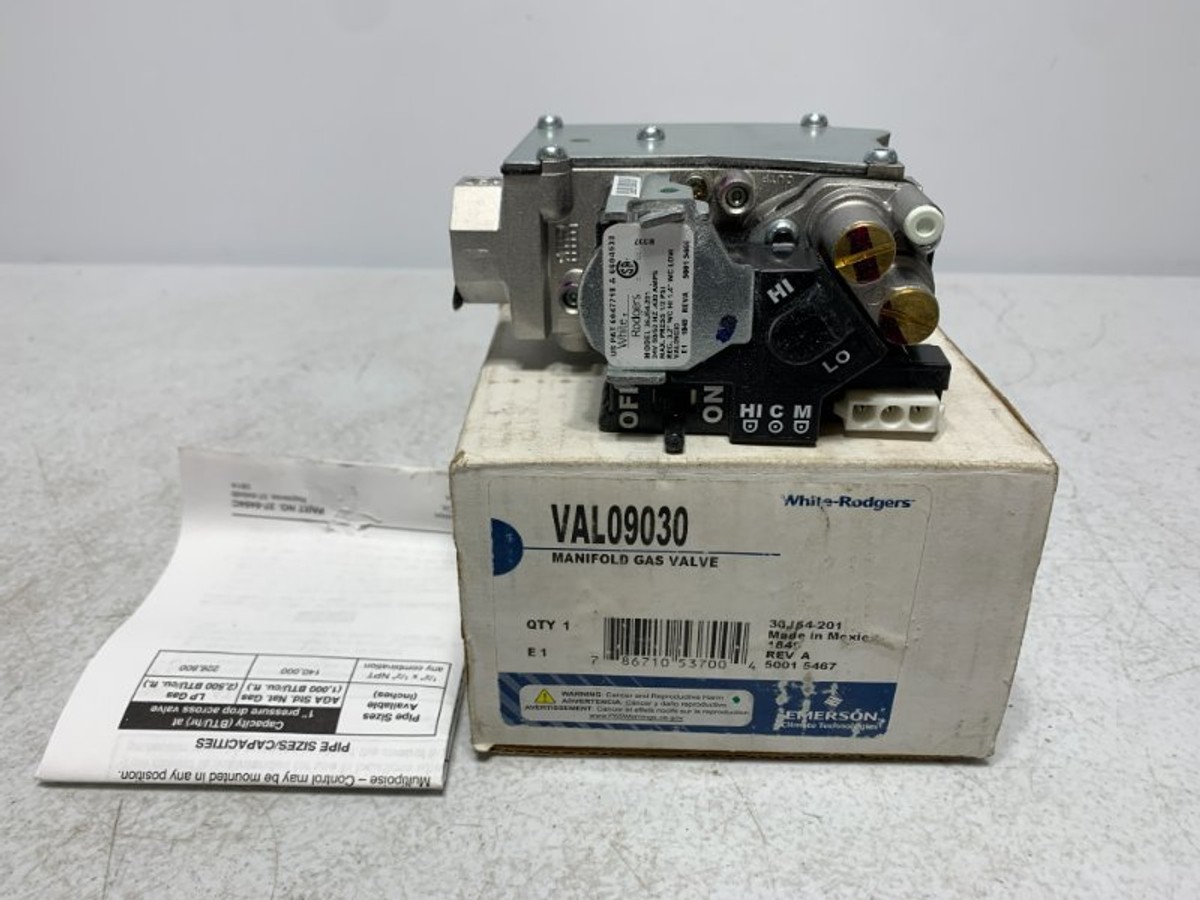 Emerson VAL09030 Manifold Gas Valve 24V 1/2″ NPT 2-Stage