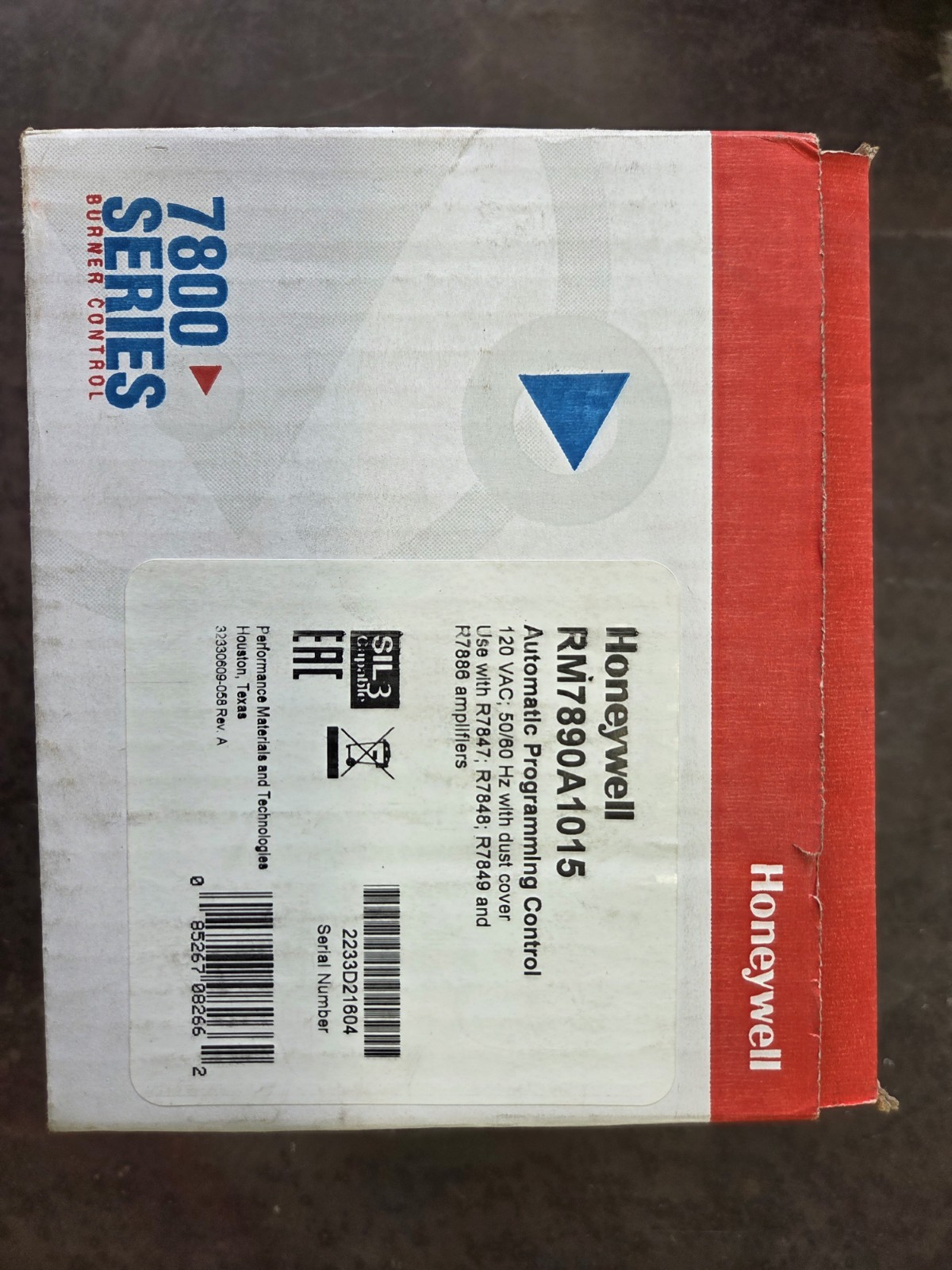 Honeywell 7800 Series Burner Control RM7890 A 1015 Automatic Primary Control