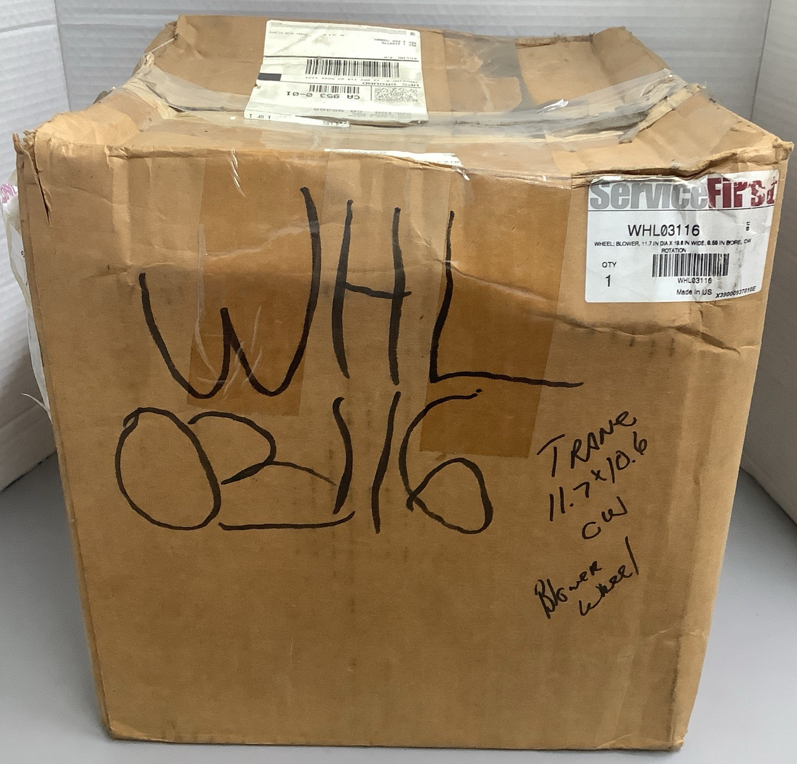 Trane Galvanized Steel Blower Wheel WHL03116 (r60)