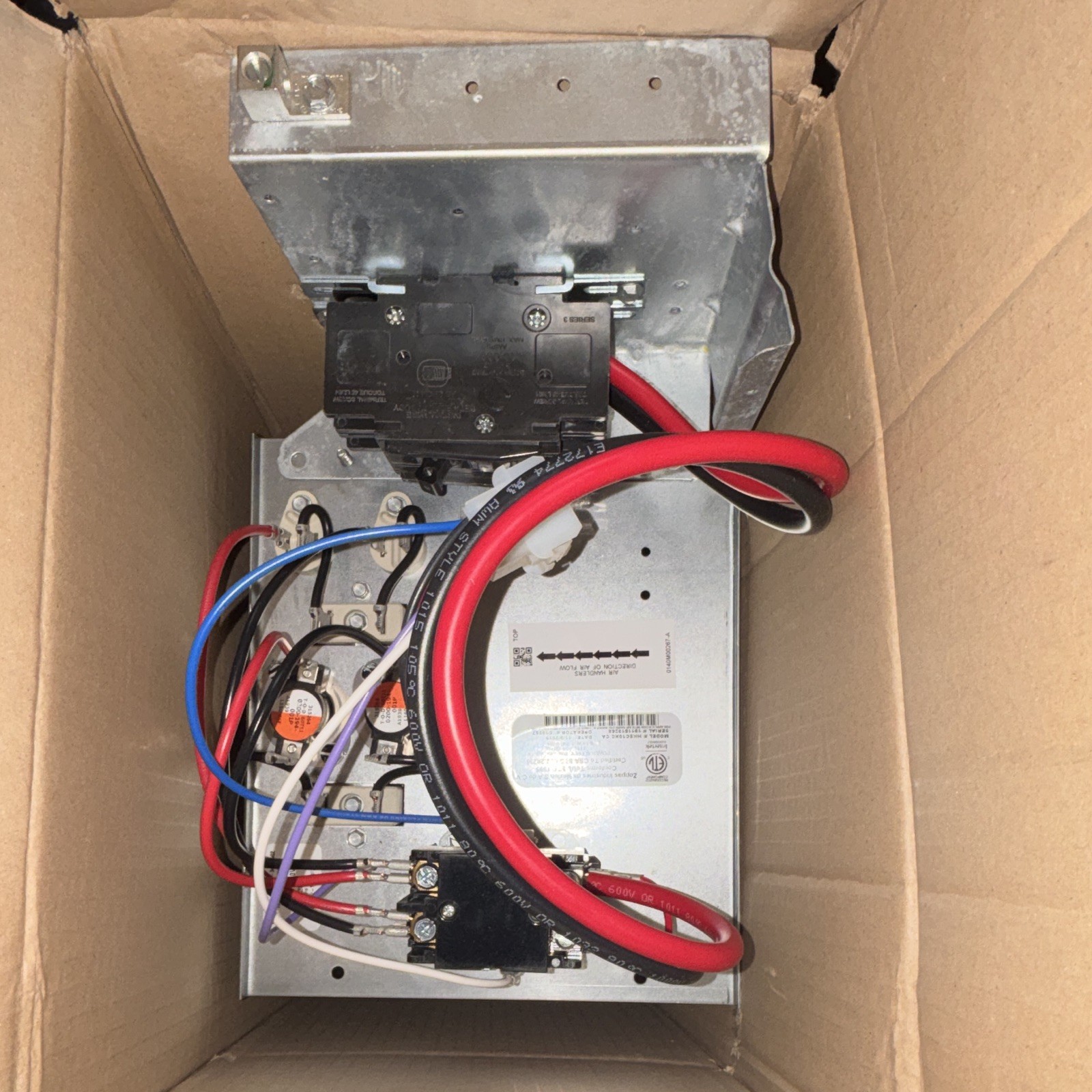 HVAC Electrical Heat Strip Heater Assembly, 60A Corded Electric Element