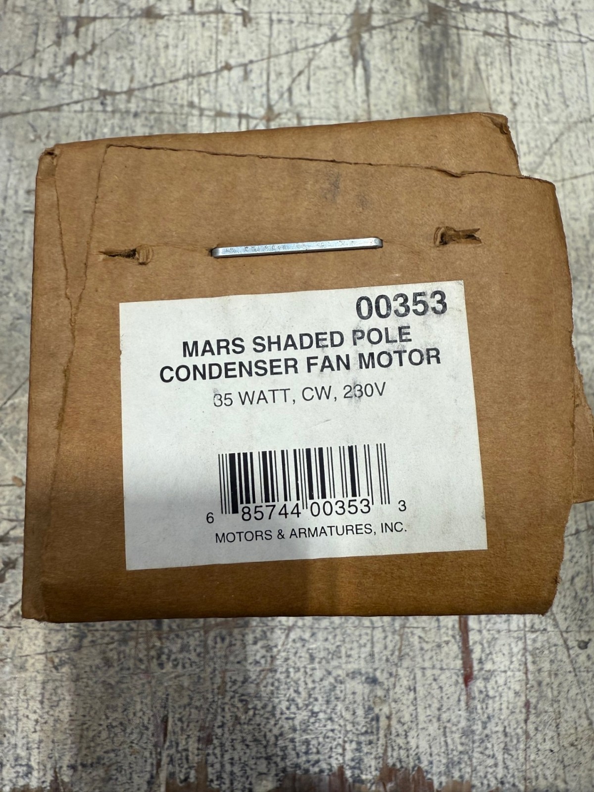 MARS Shaded Pole Condenser Fan Motor 1Phase 1Speed 35 W, 230 V, 1500 Rpm 00353