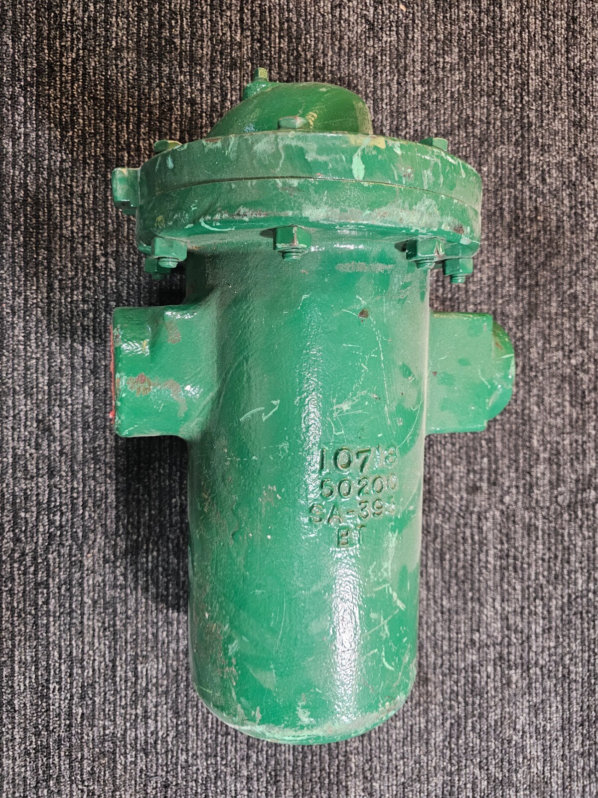R.P Adams Co Inc. Gas Pipe Line Filter 10718 50200 SA-395, Green Painted finish