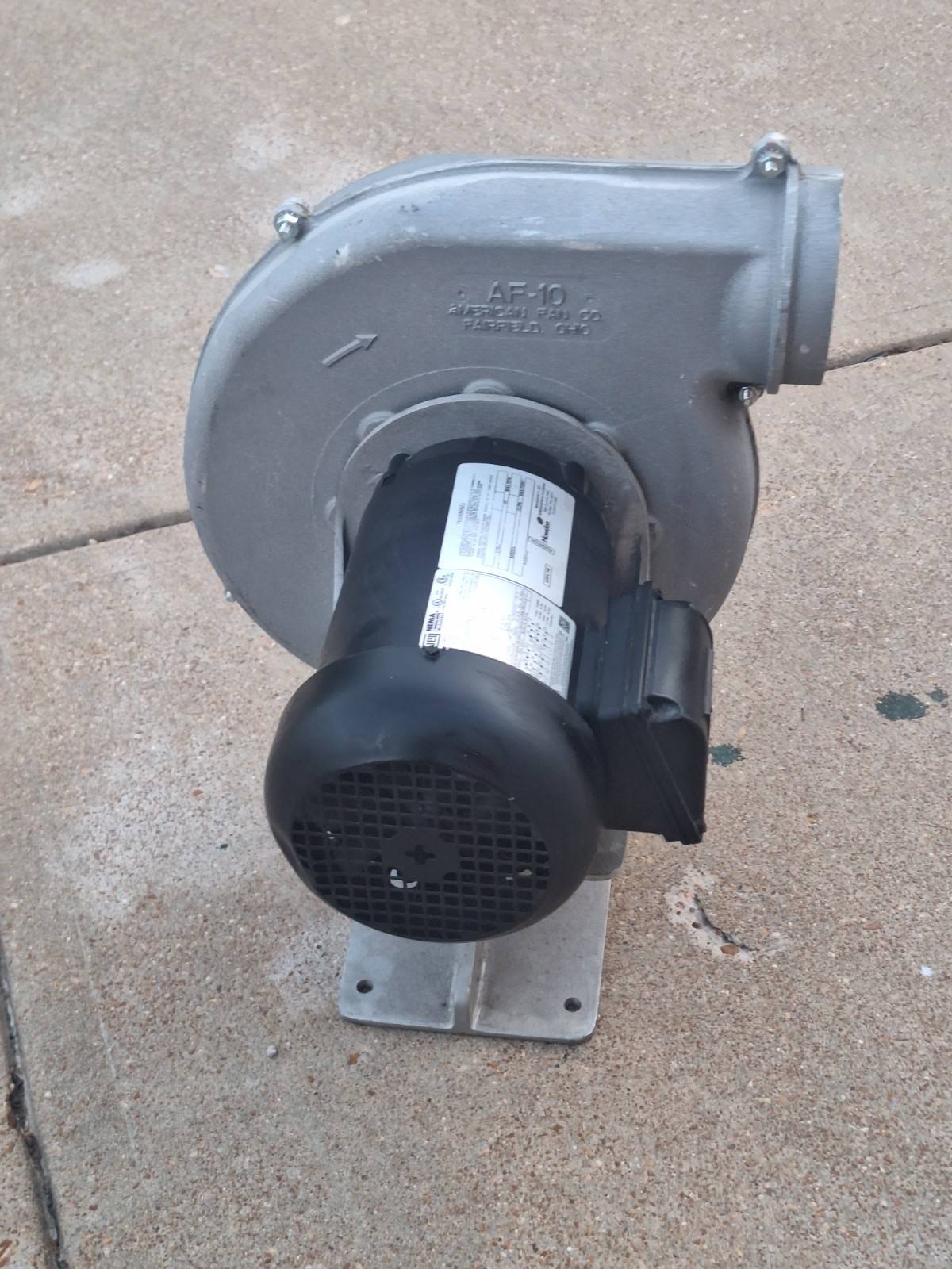 American Fan Company AF-10 10″ Centrifugal Blower 1.5HP 3450RPM 230/460V 3Ph